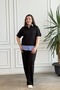 Polo Collar Striped Shirt Detailed Short Sleeve Set - 5