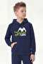 Hooded Print Detailed Boys' Sweatshirt with Kangaroo Pocket - 2