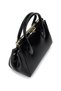 Women's Faux Leather Black Handbag - 4