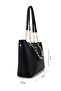 Women's Faux Leather Black Shoulder Bag - 2