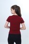 Girl's Crew Neck Short Sleeve T-Shirt with Stitching Detail and Metal Emblem 24984 - 4