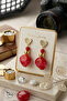 Acrylic Design Handmade Heart Earrings - 2
