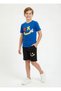 Emoji Print Detailed Capri-Style Round Neck Summer Boys' Top and Bottom Set - 2