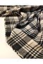 Plaid Woven Fabric in Cream and Black Colors 145X260Cm