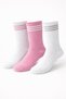 Girls 3 Pairs Crew Length Sports Socks