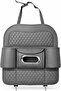 Car Back Seat Organizer with Tissue Box Holder & Cup Holders – PU Leather Auto Seat Back Storage P