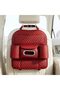 Car Back Seat Organizer with Tissue Box Holder & Cup Holders – PU Leather Auto Seat Back Storage