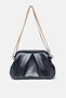 Women's Navy Blue Chain Strap Soft Textured Daily Stylish Clutch Hand, Arm and Shoulder Bag - 3