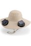 Solar Fan Sun Hat for UNISEX – Wide Brim Outdoor Fishing Hat - 2
