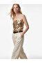 Thin Strap Sequined Blouse - 2