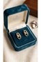 316L Steel Earrings, Anti-Tarnish, Anti-Allergic, with Double Zircon Figures (2 Years Importer Guarantee) - 2