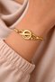 316L Stainless Steel Unisex Bracelet Set with Left Hand Key Figure – Gold & Silver Color 2-Piece Minimalist Set - 6