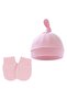 - Tiny Tops Baby Beanie and Mittens - Multicolor- 0M to 6M
