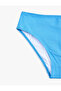 High Waist Textured Bikini Bottom - 7
