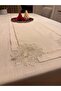 Piko Sarma Detailed 4 Corner Lace Runner 40 X 160 Cream - 3