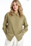 Women's Light Green Seersucker Textured Shirt Oversize Relaxed Fit Long Sleeve Stylish & Casual