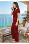Summer Cotton Pajama Set with Bow Detail - 5