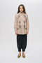 Women's Oversize Shirt with Floral Embroidery and Stone Embellishments - 3