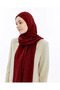Alia Jacquard 60% Lyocell 40% Cotton Shawl-4-Red