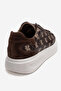 Men's Thick Sole Lace-Up Casual Shoes Real Leather Mc 23279 Brown - 4
