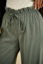 Women's Elastic Waist Trousers Dark Green - 6
