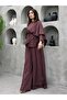 Lina Vual Fabric Drapey Two-Piece Set, Hijab Compatible, Stylish Blouse and Pants Set for the Holidays - 2