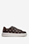 Men's Thick Sole Lace-Up Casual Shoes Real Leather Mc 23279 Brown