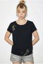Women's Black 100% Cotton Premium Design T-Shirt with Handcrafted Embroidery Detail 1006 60282052 - 3