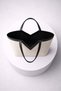 Women's Cream Black Tote Bag Large Size Canvas Shoulder Bag Daily Stylish Use - 3