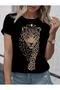 Leopard Print Women's T-Shirt – Stylish Minimal Design 100% Cotton