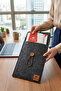 Felt Tablet Case and File Carrying Bag - Minimalist Design with Button Closure - 2