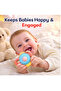 Baby Rattle Toy with Easy-Grip Textured Handles, Gentle Rattling Sound, Colorful Beads, - 2
