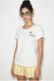 Women's White 100% Cotton Handcrafted Summer Embroidery Detailed Premium Design T-Shirt 1001 60282048