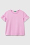 Light Pink Women's / Girls' Kdn_Koton Blended Fabric Sleeves with Ruffle Detail T-Shirt Model Code: 343Wd10Bl37U - 3