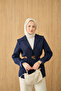 Women's Double-Breasted Collar Pocket Detail Jacket Navy Blue - 2