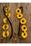 Papatya Hair Clip with Rubber Band Yellow and White Summer Clip - 3