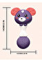 Baby Rattle Teether Toy with Gentle Rattling Sound, Colorful Beads, Easy-Grip Anti-Skid Handle, - 5