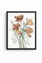 Natural Wood Framed Floral Pattern Painting - Pastel Tones |   Huhu1171 - 2