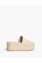 SUEDE WEDGE MULE IN NATURAL - 3