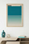 Natural Wood Framed Geometric Pattern Painting - Vibrant Tones |   Huhu1102