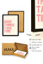 Black Wooden Framed Minimalist Painting with Text - Pastel Tones |   Huhu1175 - Single Table Black Frame - 3