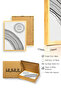 Natural Wood Framed Abstract Striped Painting - Grayscale |   Huhu1380 - 3