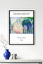Black Wooden Framed Abstract Landscape Patterned Painting - Vibrant Tones |   Huhu1153 - Single Table Black Frame