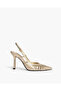 HIGH HEEL SLING BACK IN GOLD