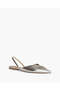 FLAT SLINGBACK WITH METAL DETAIL IN SILVER - 4