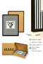 Black Wooden Framed Striped Painting - Decorative Vase |   Huhu1346 - Single Table Black Frame - 3