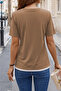 New Season Women's Short Sleeve Crew Neck Viscose Blouse - 5