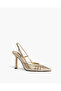 HIGH HEEL SLING BACK IN GOLD - 4