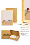 Minimal Beach Scenery Painting with Natural Wooden Frame - Pastel Tones |   Huhu1335 - Single Table Natural Wood Frame - 3