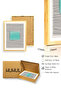 Natural Wood Framed Abstract Painting I Huhu1555 - Single Painting Natural Wood Frame - 3